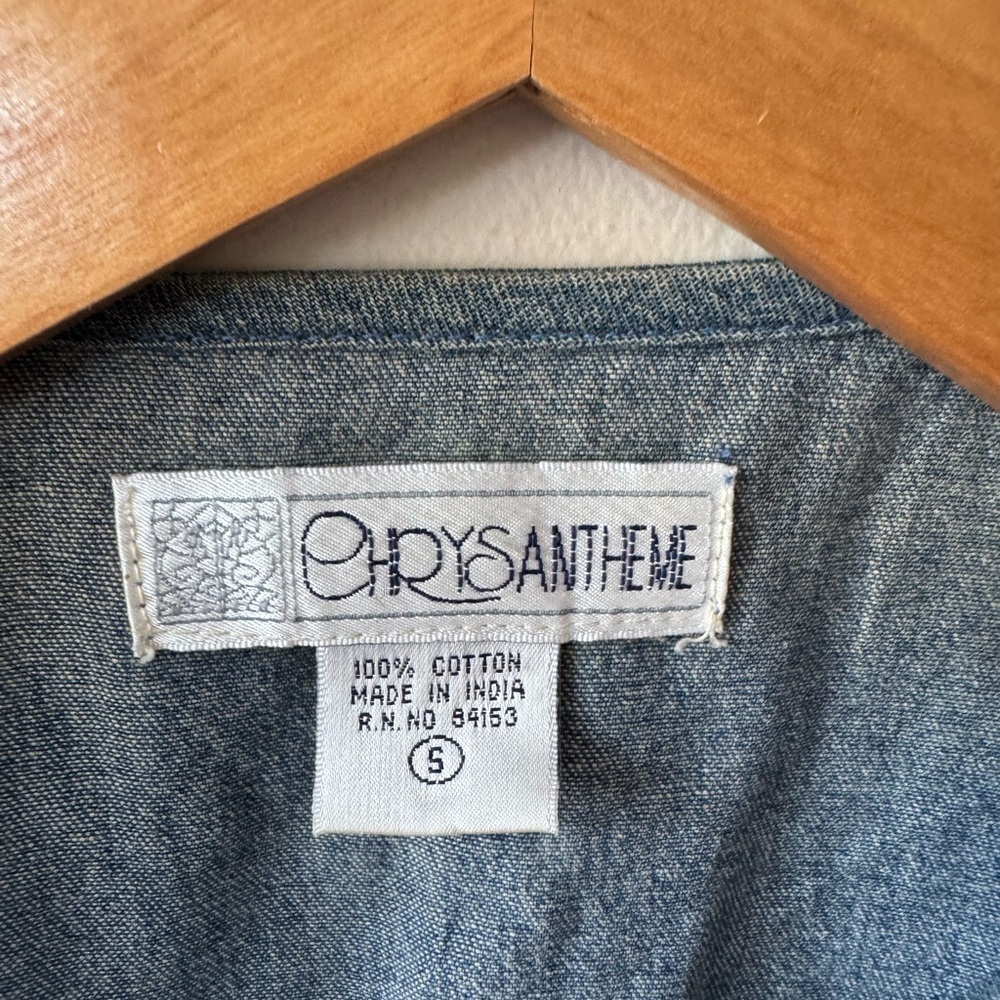 Chrysanthemum Patchwork & Denim Vest - Picture 3 of 6